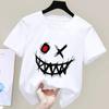 T-shirt Imprimé à Motifs Thème Sombre pour Enfants Été Coton Pur Manches Courtes Hauts Décontractés Cadeaux Garçons et Filles
