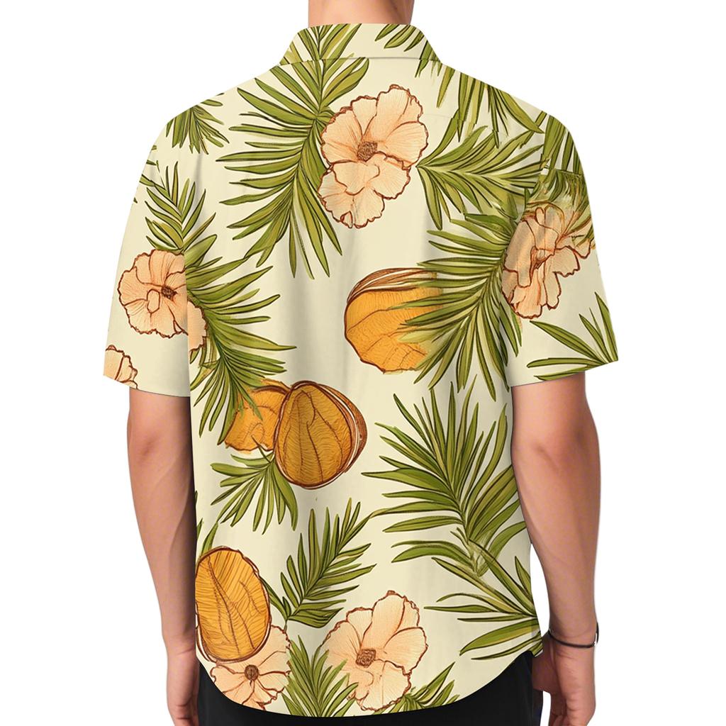 Men's Casual Fashion Printed Short-Sleeve Shirt