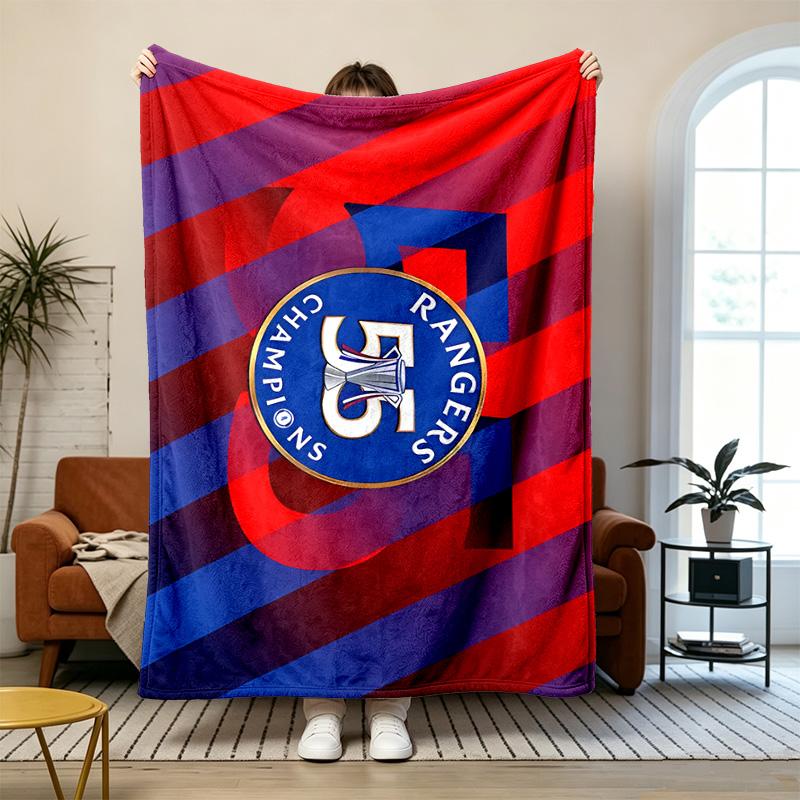 Rangers Football Club Weiches und bequemes Flanell Geeignet für Sofas Wohnzimmer Outdoor-Camping Reisen und auch ein tolles Jubiläumsgeschenk