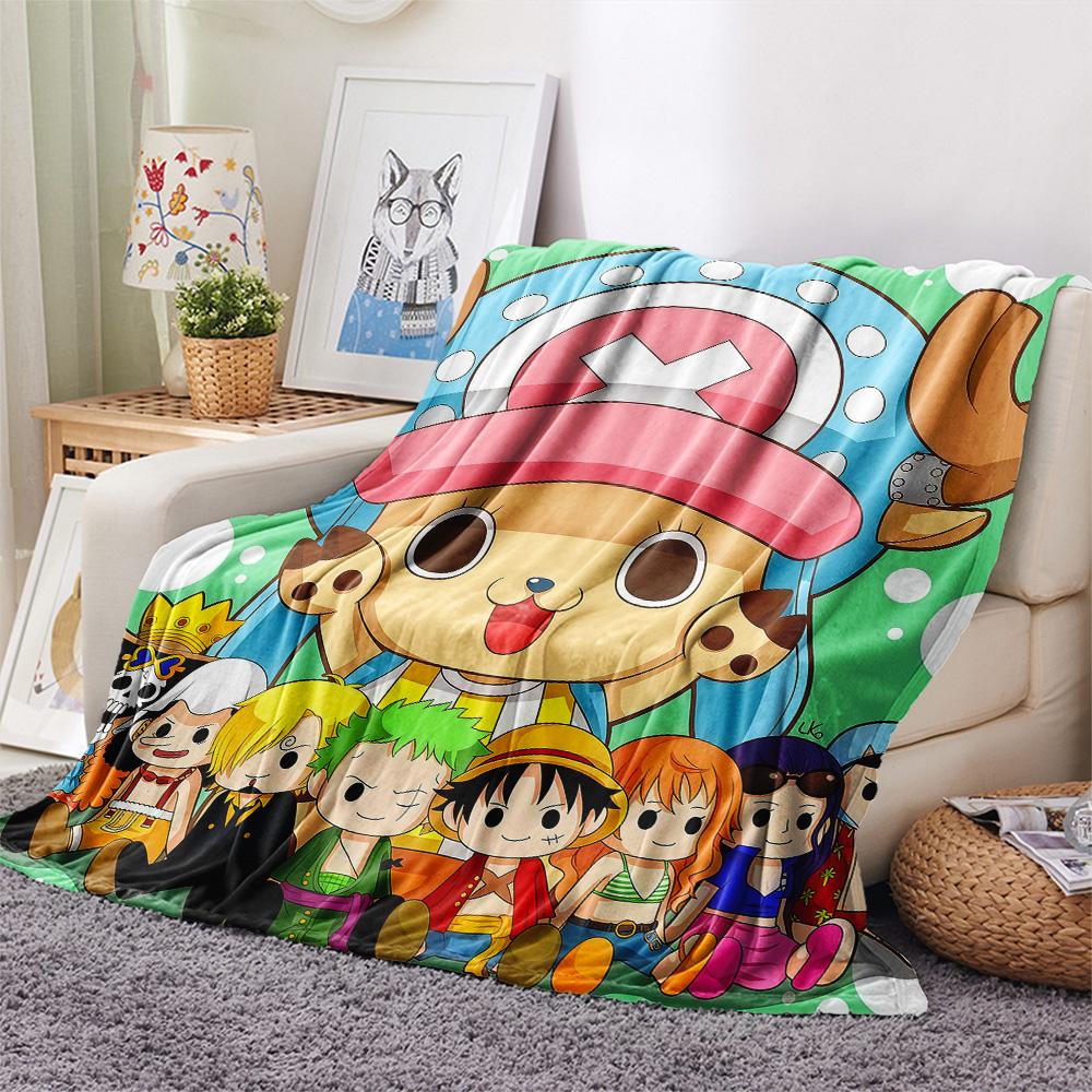 1 Stück One Piece Tony Tony Chopper Gemusterte Flanelldecke Geeignet für Alle Jahreszeiten Für Heimdekoration Wärme Und Komfort Geschenke Feiertagsgeschenk