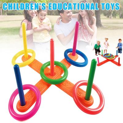 Set di giocattoli da lancio con cerchio per genitori e figli, regalo portatile per bambini, per esterni, interni, cortile