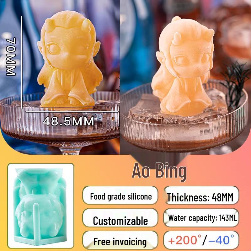 Crocodile-Shaped Silicone Ice Cube Tray for Whiskey – Large, Food-Grade, Cartoon Design