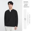Also Stop Men's Layered V-Neck Long Sleeve Sweatshirt, 2025 Spring Loose Pullover, Light Mature Style