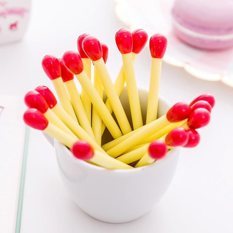 Creative Matchstick Ballpoint Pen - Cute Stationery for Kids' Learning and Prizes