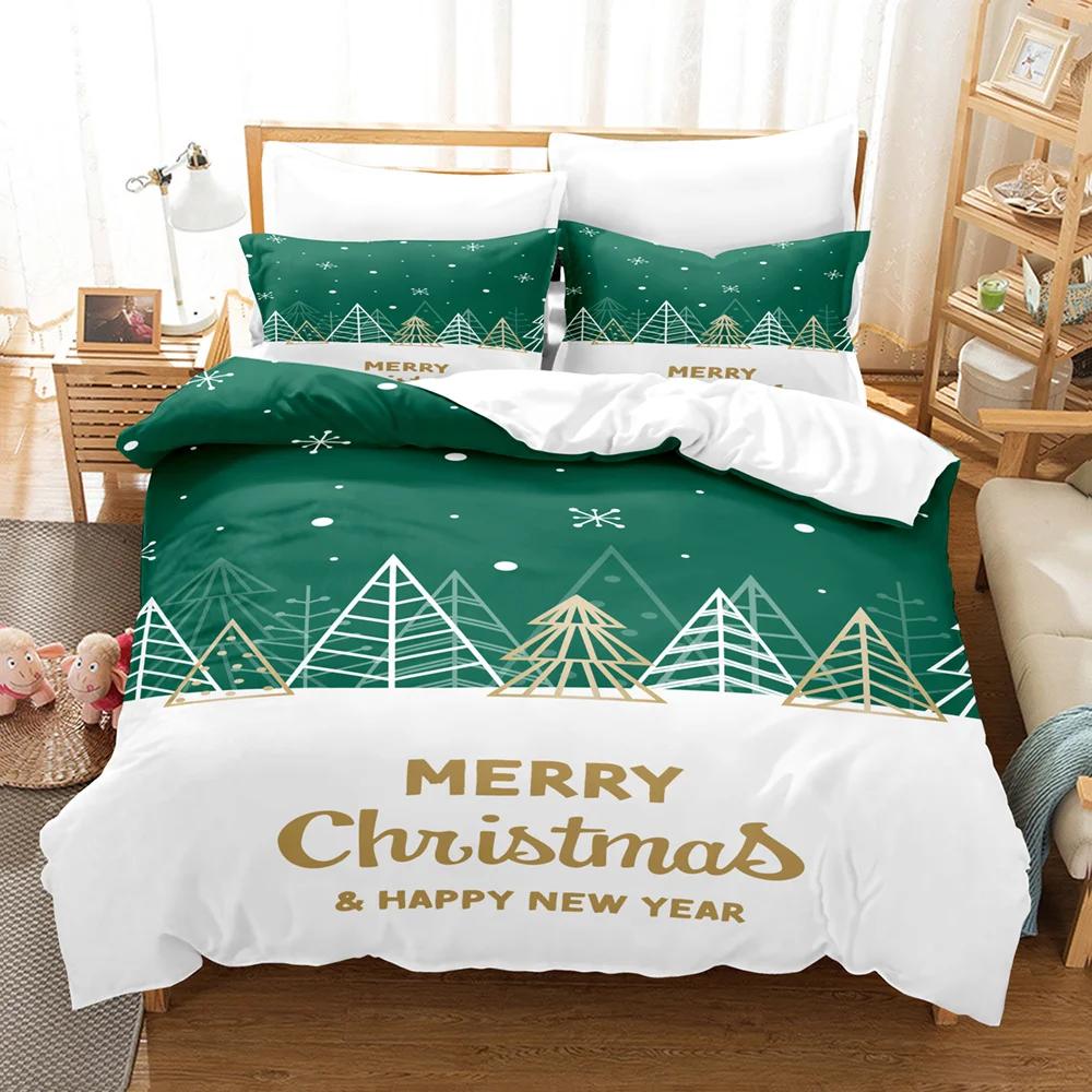 3-Piece Christmas Snowflake Pattern Duvet Cover Set - Soft, Breathable Winter Theme - Perfect for Bedroom and Guest Room Decor