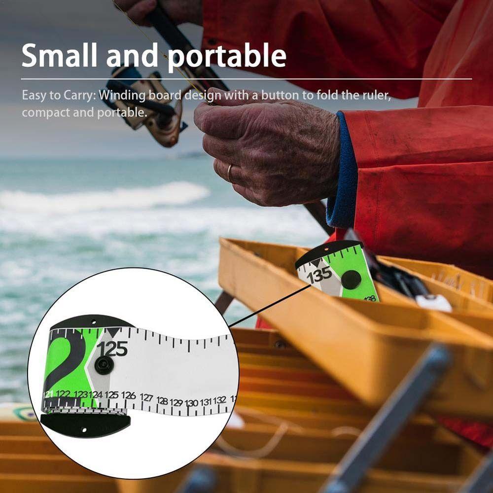 Waterproof Fishing Measure Tape With Plate Fishing Ruler Portable Fish Measuring Ruler  Accessories