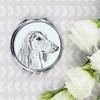 Saluki, Persian Greyhound, Arabian hound- Pocket mirror with a dog, personalized mirror for a purse, compact mirror with Art-Dog brand print. – Makeup