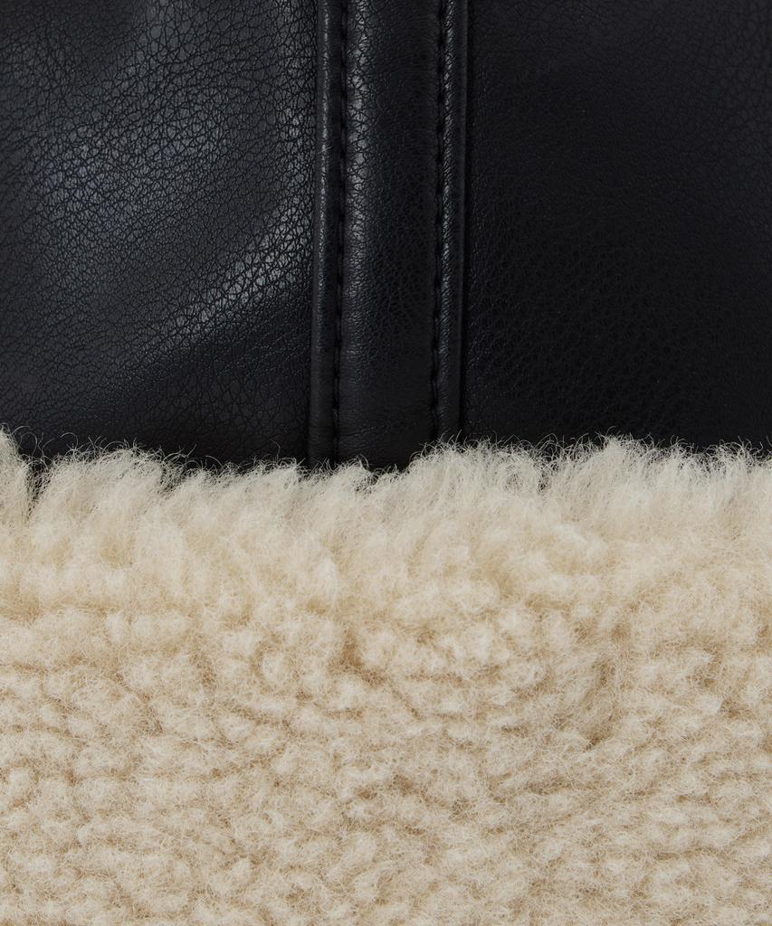 LEE Mustang Leather Beanie Black