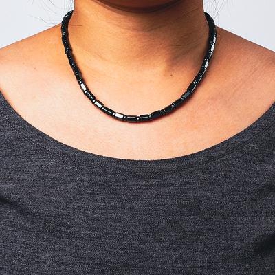 Natural Facted Hematite Necklaces Women Fashion Section Hematite Beads Necklace Reiki Healing Healthy Soul Jewelry Accessories