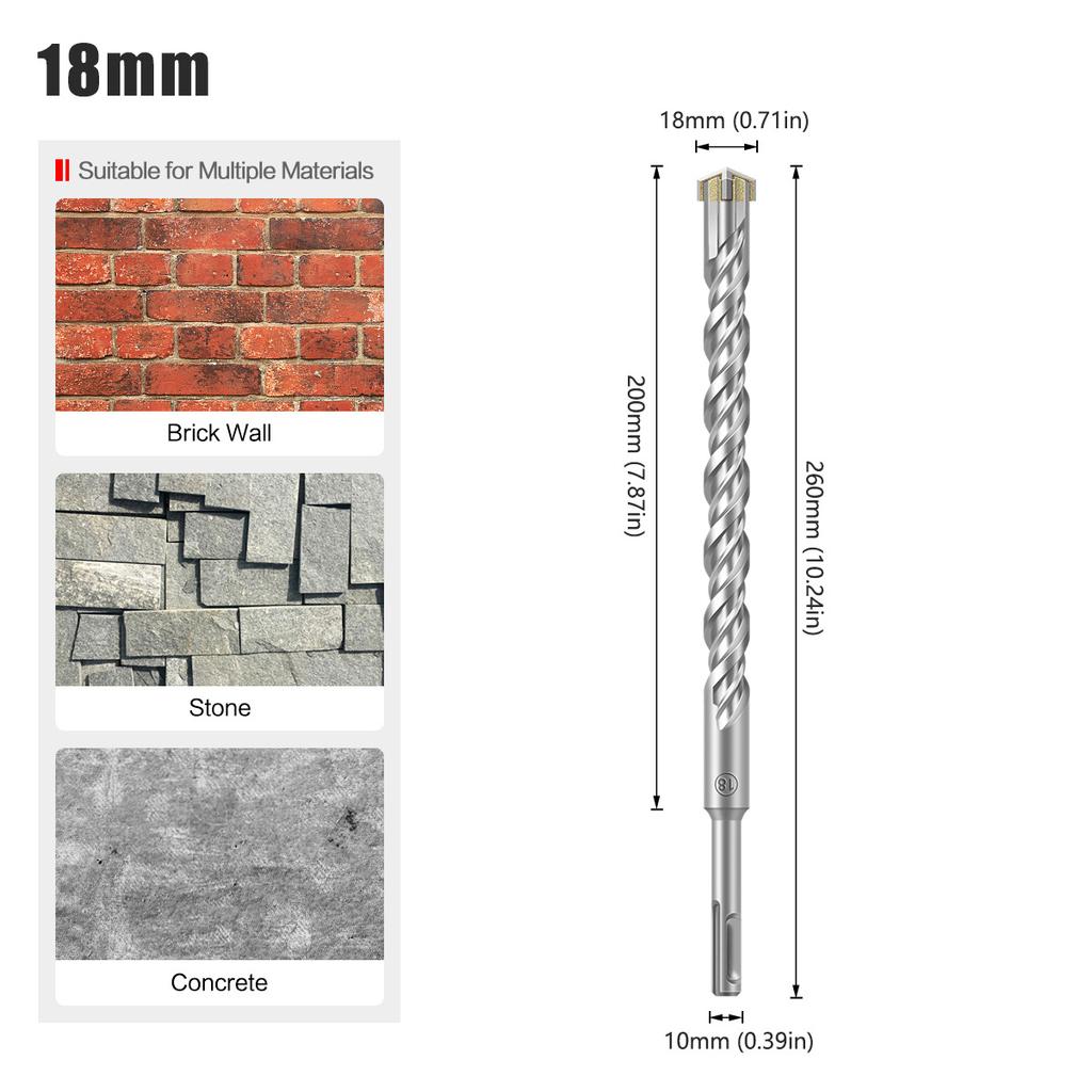 Cross Drill Bit Alloy Electric Hammer Drill Concrete Through Wall Hole Impact Drill Bit, Wall Hole Drill, Electric Hammer Drill Bit