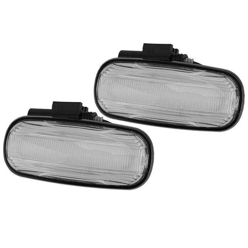 

1 Pair Clear Lens LED Side Marker Light Fender Turn Signal Lamp Fit for Land Rover Discovery 2 Defender Freelander 2002-2004 12V
