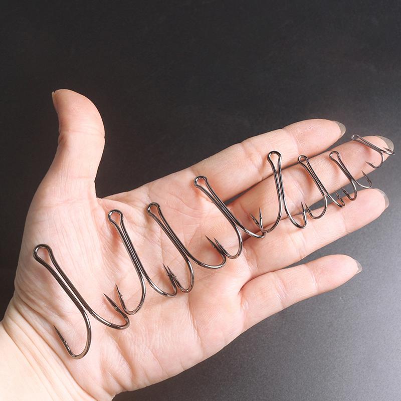 50Pcs/Box Mix Treble Fishing Hooks Kit Treble Hooks Fishhook For Artificial Hard Bait Bass Trout Saltwater Triple Fishing Hooks