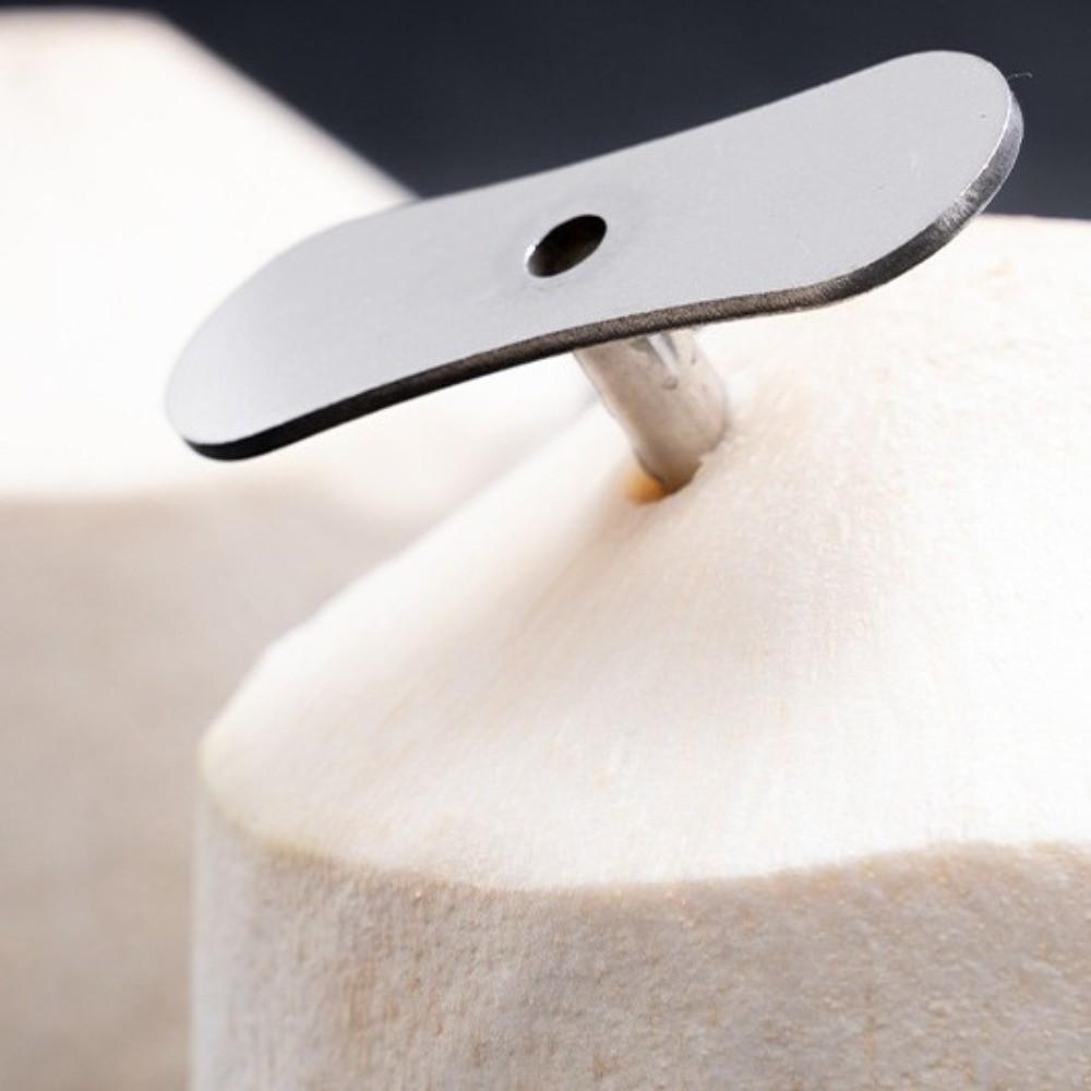 2PCS Stainless Steel Coconut Opener Professional Coconut Shell Remover Coconut Hole Maker Kitchen