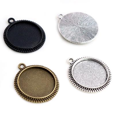 20pcs 16mm Inner Size Simple Pendant Cabochon Blank Base Setting Bezel Tray DIY Jewelry Making Accessories Findings