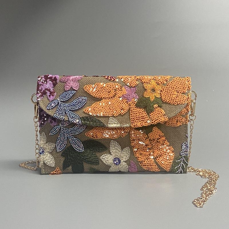 Premium sequined clutch bag  summer new fashion women's dinner bag lightweight niche envelope bag