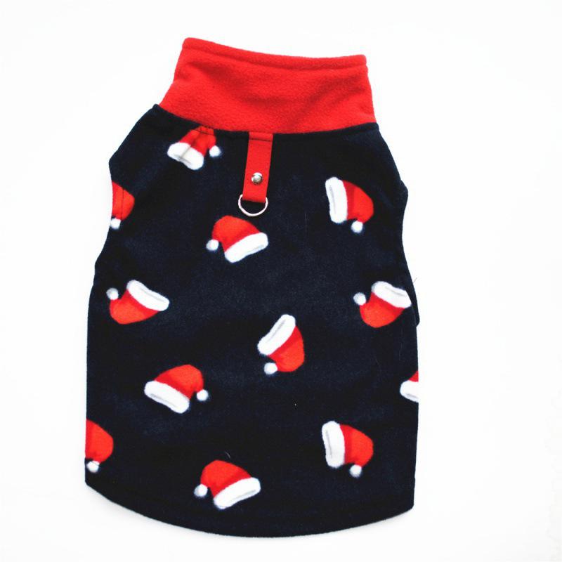 Large Dog Autumn/Winter Fleece Coat with Traction Buckle and Stand Collar