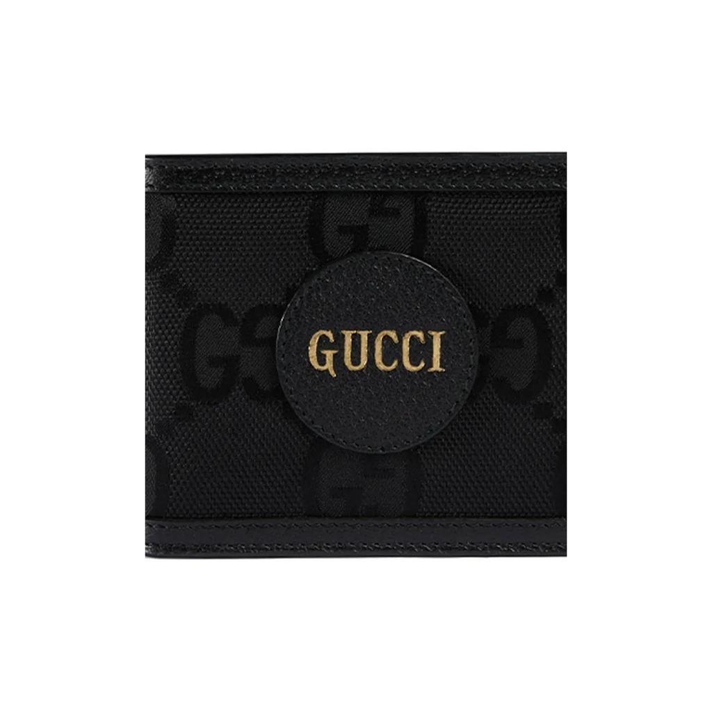 GUCCI Off The Grid OTG Eco Collection Trendy Recommendation Nylon and Leather Combination Wallet Men's Style Black