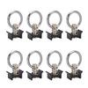 8pcs L Track Single Stud Fitting with Round Ring 4,000 Lbs Reusable L Track Rail Tie Down O Ring for Truck Bed Trailer
