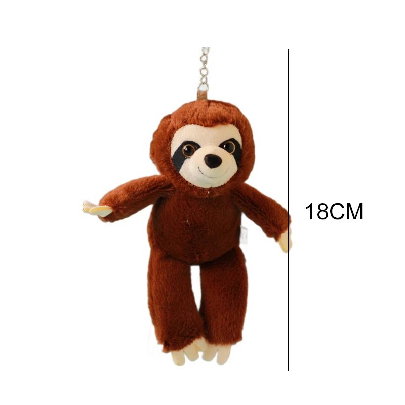 Stuffed Animals Sloth Small Pendant Simulation Soft Sloth Keychain Big Eyes Bag Charm Sloth Children Gifts