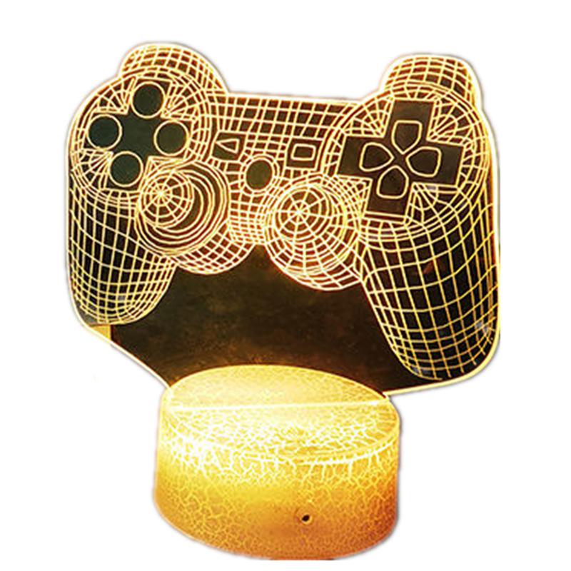 3D Visuelles Spielornament Licht E-Sport Atmosphäre Licht 3D Nachtlicht Gamepad Dekorative Leuchte