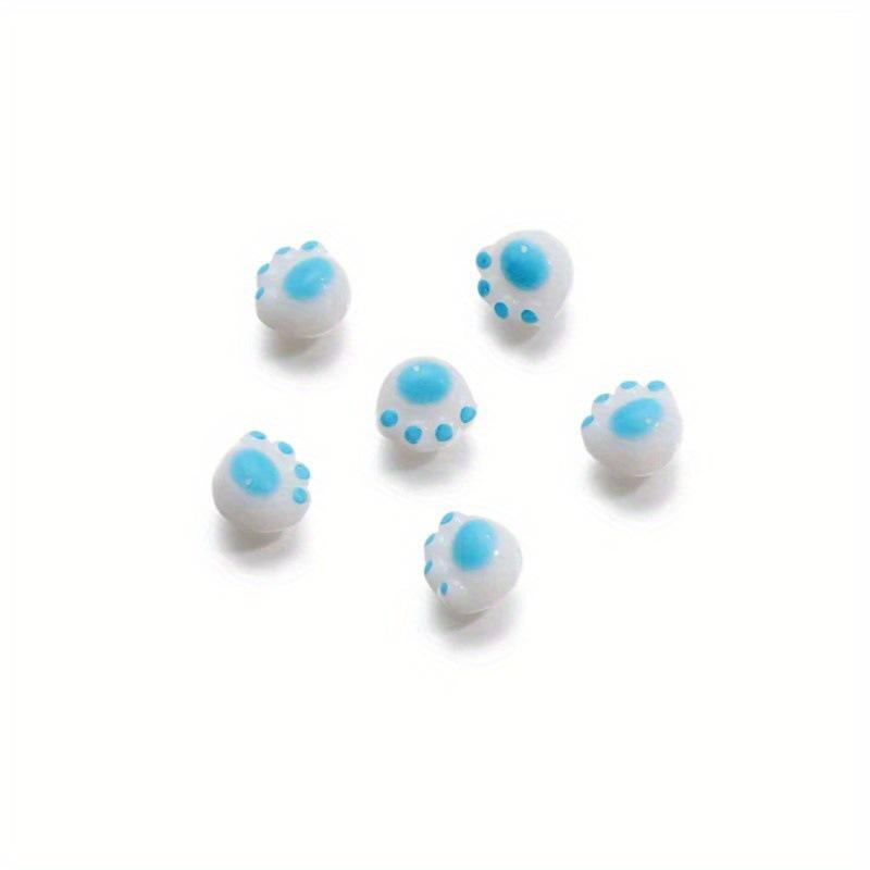 Acrylic Carbon Burned Cat Paw Print Beads for DIY Jewelry & Accessories.