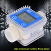 Turbine Digital Diesel Oil Fuel Flow Meter Gauge 1"BSPP For Chemicals Liquid Water
