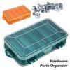 Double-Side Hardware Organizer Box Transparent Plastic Tool Organizer Multifunctional for Nuts Bolts Screws Nails Small Hardware