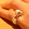 Cute Bunny Ears Girl Gifts Kids Rabbit Ring Women Opening Rings Adjustable Ring Korean Style Rings