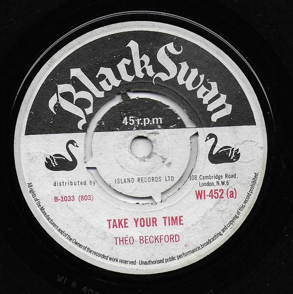 

7-дюймовая пластинка ТЕО БЕКФОРД СТРЭНДЖЕР КОУЛ Не торопись HappyGoLucky WI452 Black Swan 1964 UK Регги Ска Даб Б/У