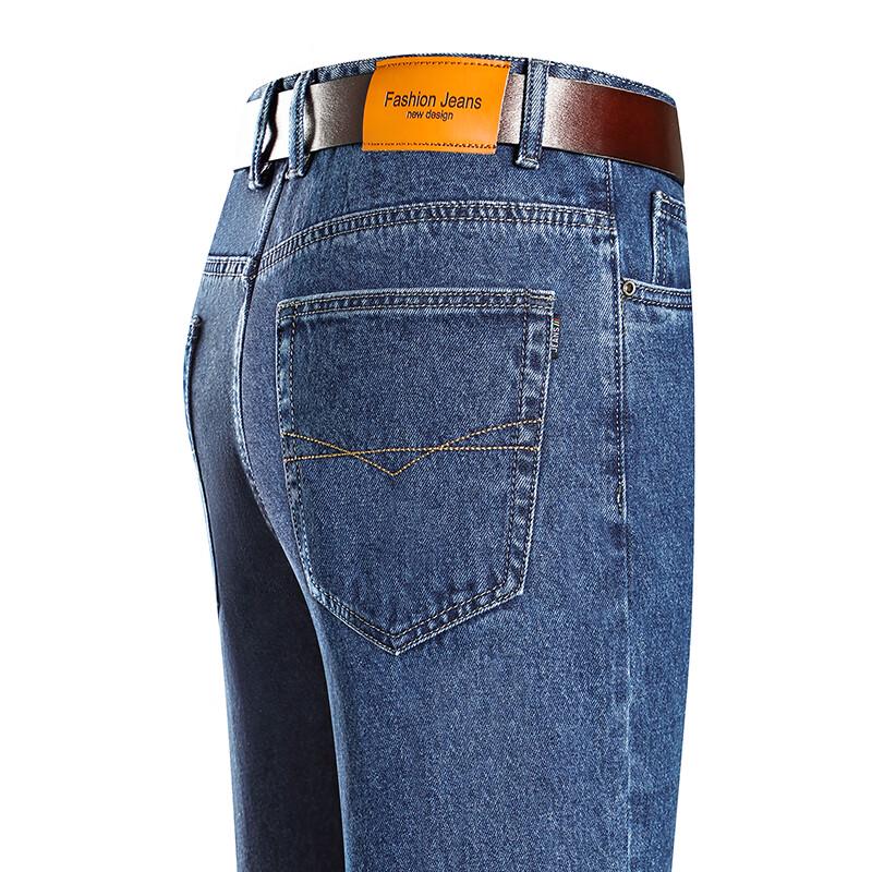 

YILITENG Мужские утепленные хлопковые эластичные прямые джинсы 39