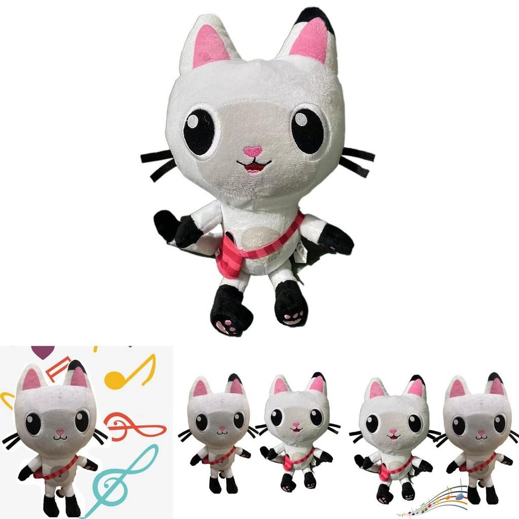 Entzückendes Gabby's Dollhouse Musik Plüschtier Cartoon Stoffkatze Plüschtierpuppe für Kinder