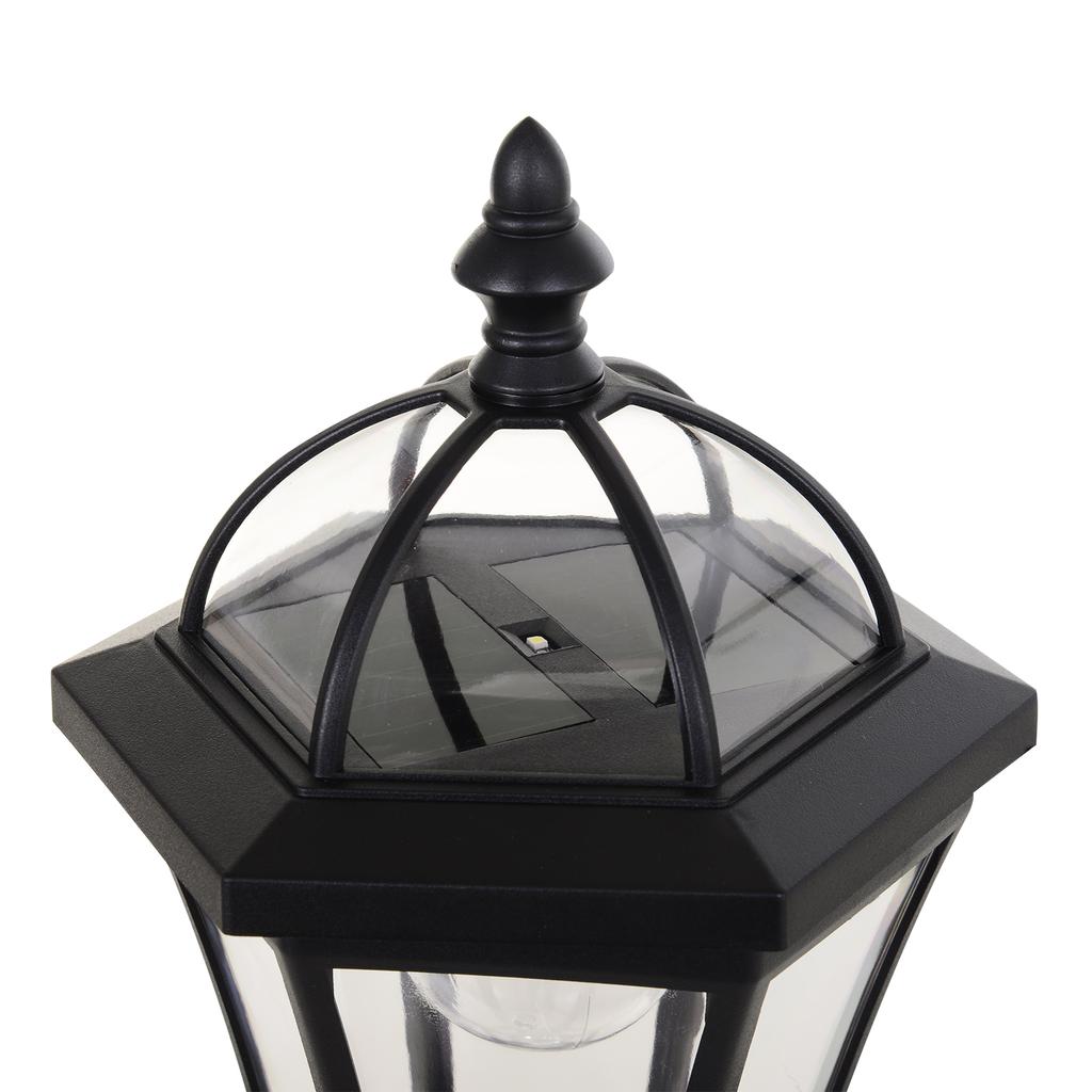 2 PCS 1.3M Garden Solar Lamp Post Lights Solar Powered LED Lantern Patio Pathway Walkway Outdoor Water-Resist Auto Switch 6 Hours Black