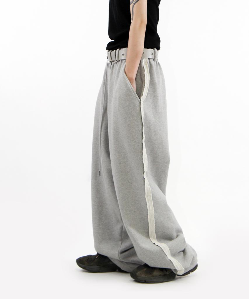 Keuligeon Wide Track Pants Max Over Fit Melange Gray