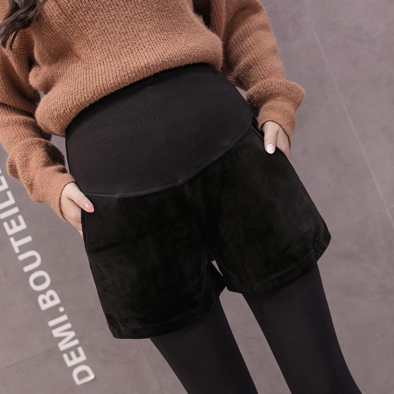 2025 Autumn/Winter Maternity Velvet Thickened Casual Bootcut Wide-Leg Pants L