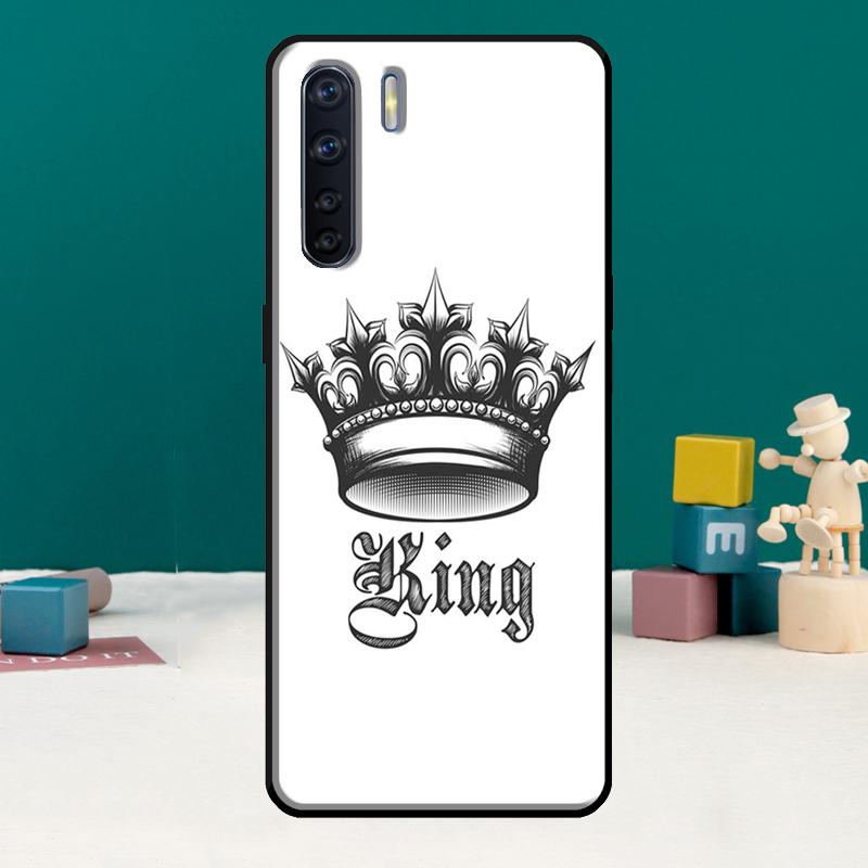King Queen Art Phone Case For Oppo A40 A60 A80 A78 A98 A18 A38 A58 A15 A17 A77 A74 A94 A54 A57S A16 A76 A96