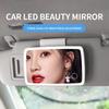 Car Interior Accessories Auto Visor Three Adjustable Gears Makeup Mirror with Led Lights for Girls Women