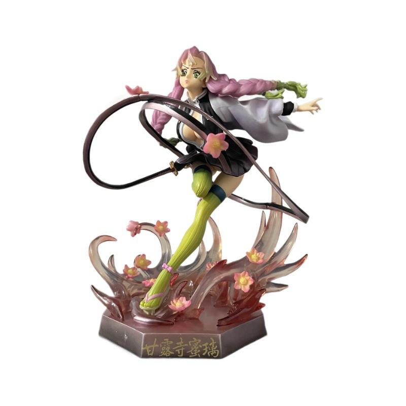 Demon Slayer GK Mini Figure - Jiyu Miya - Love Column Ganluji Temple - Scene Statue - Anime Collectible Model - Birthday Gift