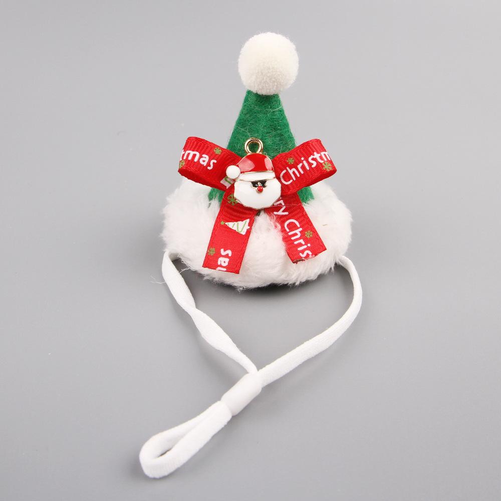 Pet Christmas Hat Comfortable Colored Pet Funny Photo Ornament Cat Christmas Hat