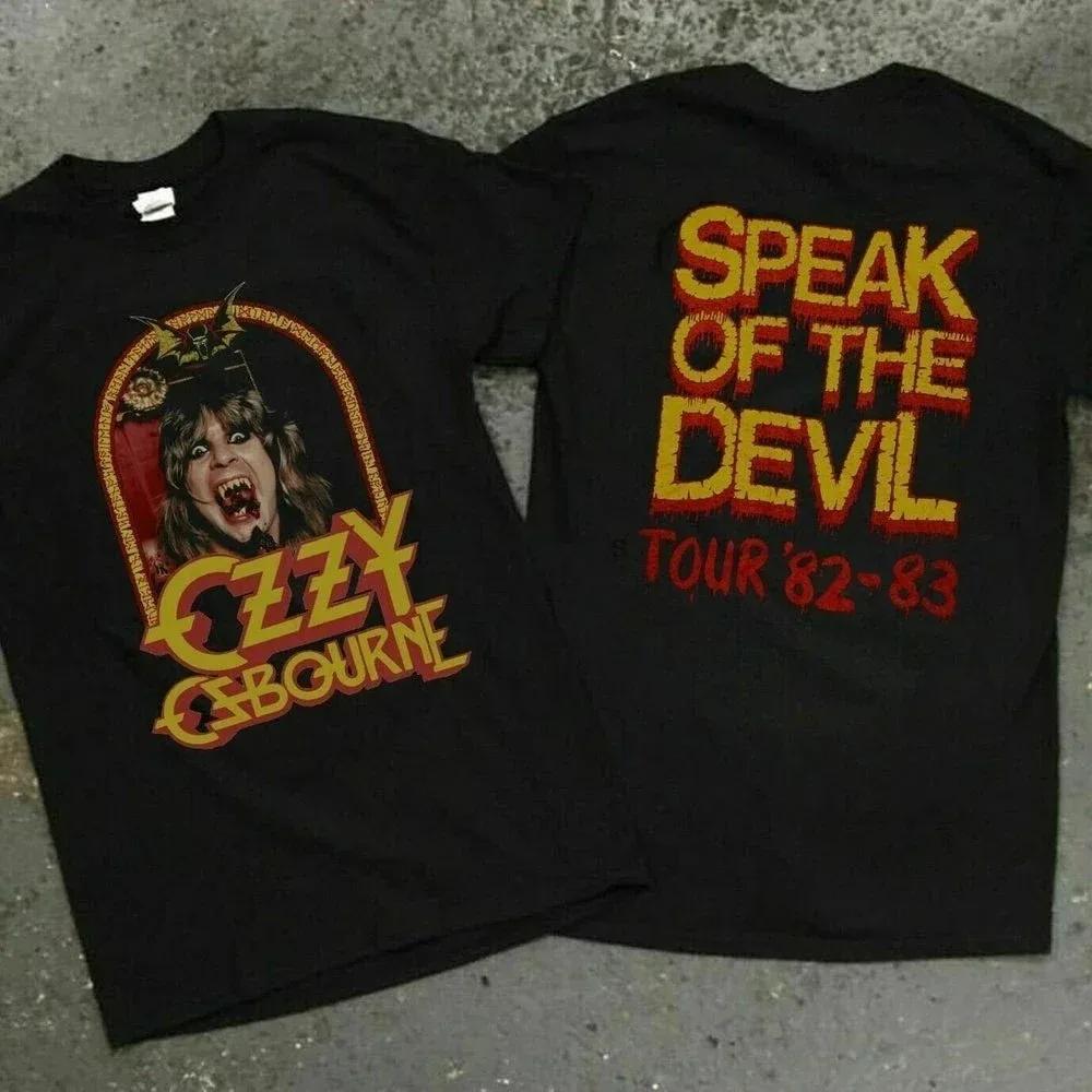 Vintage 1982 Ozzy Osbourne Speak Of The Devil Tour Concert T Shirt Ozzy Osbourne Black Tee L
