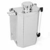 2L Aluminum Radiator Coolant Overflow Water Bottle Expansion Reservoir Tank Cap Glossy Silver Fit for Universal