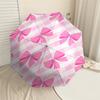 1pc Adorable Pink Bow Patterned Umbrella - Outdoor Travel Accessory, Lightweight & Durable, Perfect Gift for Any Occasion M1216003