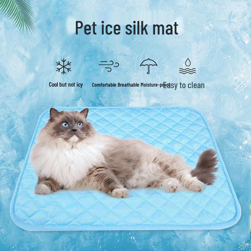 Pet Cooling Ice Silk Mat - Summer Cool Sofa Cushion for Dogs and Cats