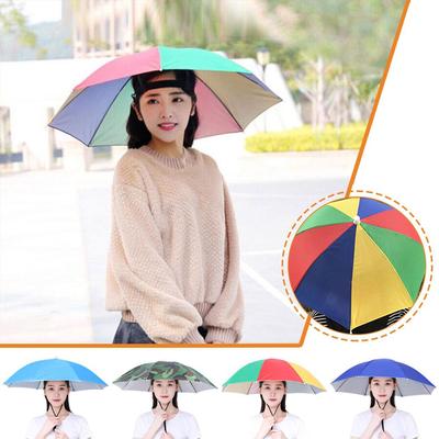 Chapéu Guarda-Chuva Portátil para Chuva Dobrável para Exterior Proteção Solar Bonés Impermeáveis Camping Pesca Chapéu Headwear Chapéu de Cabeça Montado na Cabeça Praia