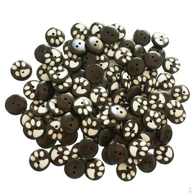 100 pezzi di bottoni rotondi in legno colorati per accessori da cucito per abbigliamento