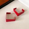 2024 Exquisite High-End Retro Silver Needle Red Heart Flower Earrings for Women