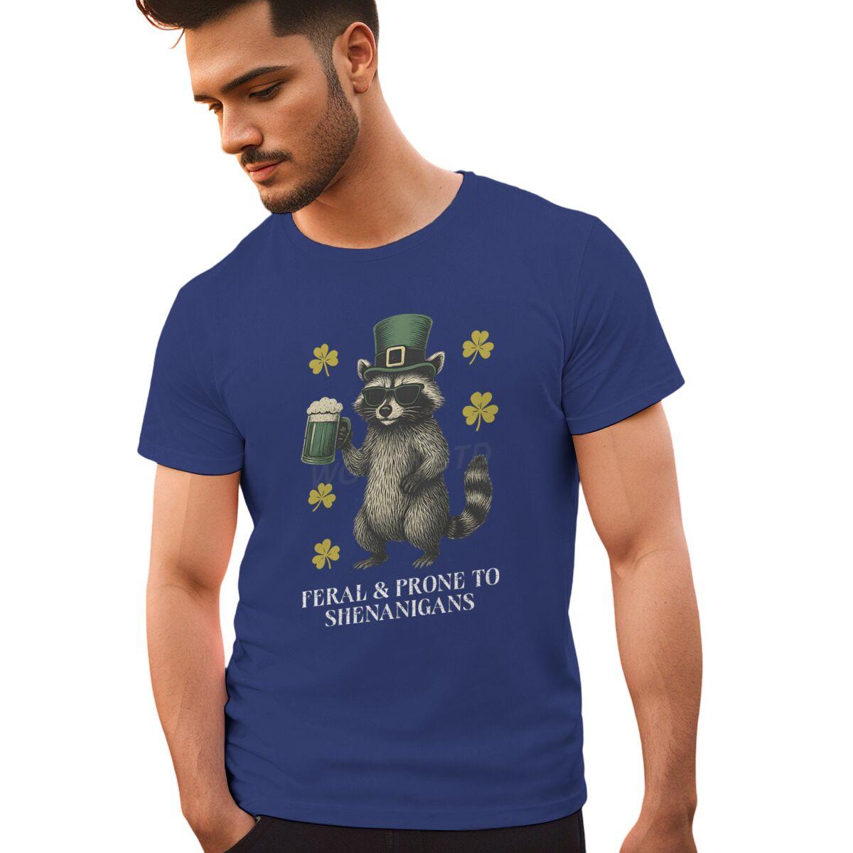St Patricks Day Raccoon Tshirts for Unisex Women St Patricks Day Beer Tee Irish Drinking Team Tshirt Lucky Clover Clothes S