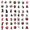 50Pcs Japanese Samurai Bushido Stickers Waterproof DIY Cool Gift DIY Stickers for Guitar Helmet Phone Laptop Stickers