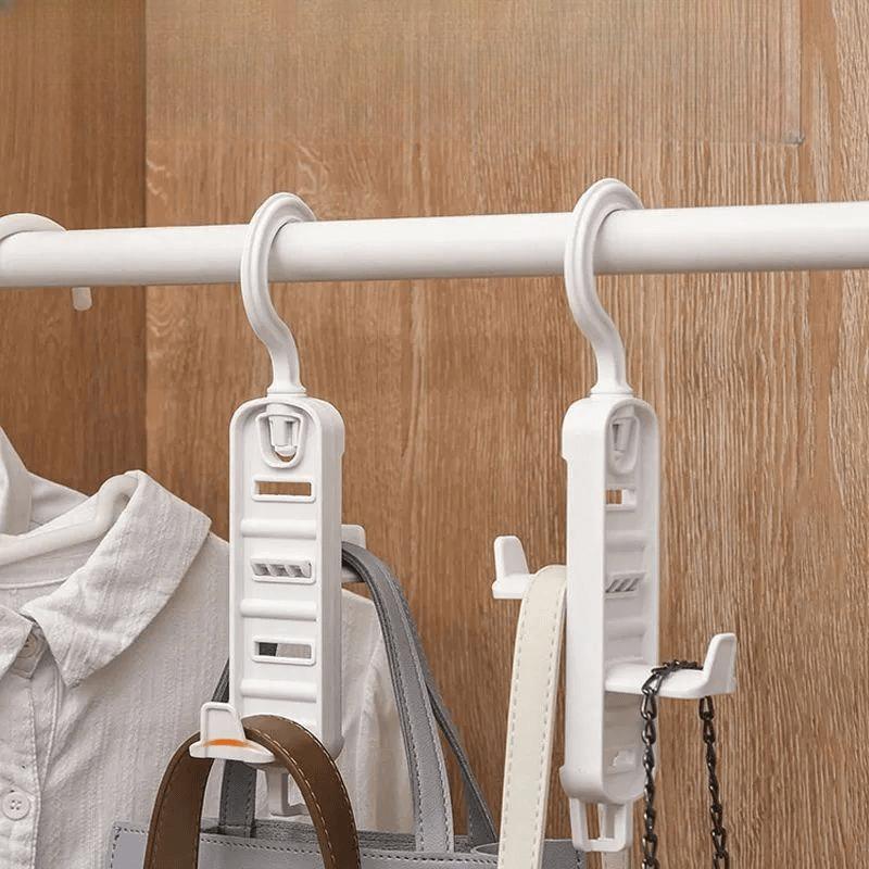 Ferramenta de armazenamento de bolsa, guarda-roupa, cabideiro multifuncional, cabideiro para roupas, sem rastros, porta para chapéu, gancho para pendurar não perfurado