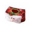 Foldable Festival Tissue Holder With Multiple Santa Patterns Durable Storage Solution For Seasonal Table Setting