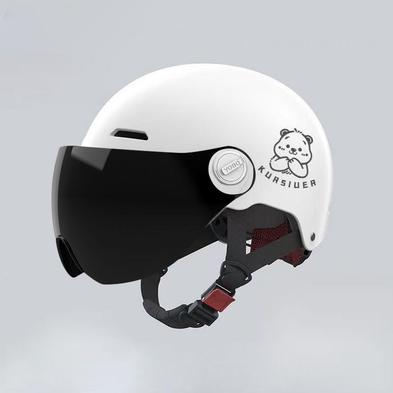 

1 Piece Battery Motorcycle Summer Universal Four-Season Sun Protection Safety Helmet Half Helmet Electric Car Women S Helmet Short mirror белый